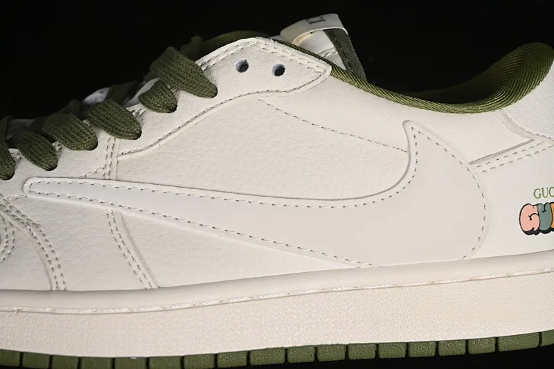All categories Air Jordan Jordan series basketball shoes Air Jordan 1 Low High-end customized low-top sneakers Travis Scott x Fragment Design x Air Jordan 1 Low OG SP AJ1 Joe 1 Gucci joint-off-white fresh green low-top cultural casual sneakers DM6688-606